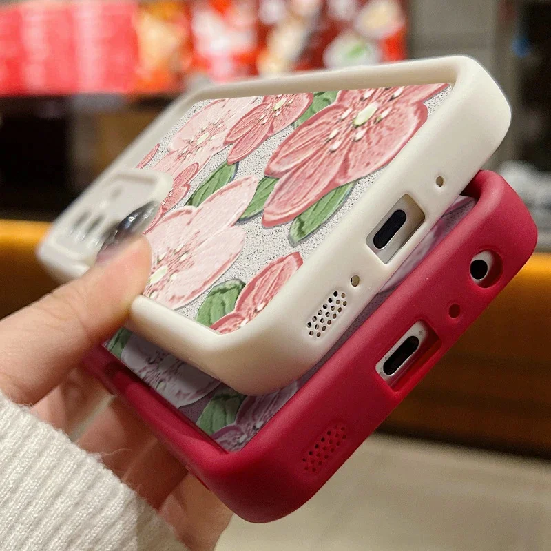 Phone Case For iPhone 16 Case iPhone 15 14 13 12 11 Pro Max Mini XR XS X 7 8 Plus Oil Painting Flower Soft TPU Shockproof Cover image 5