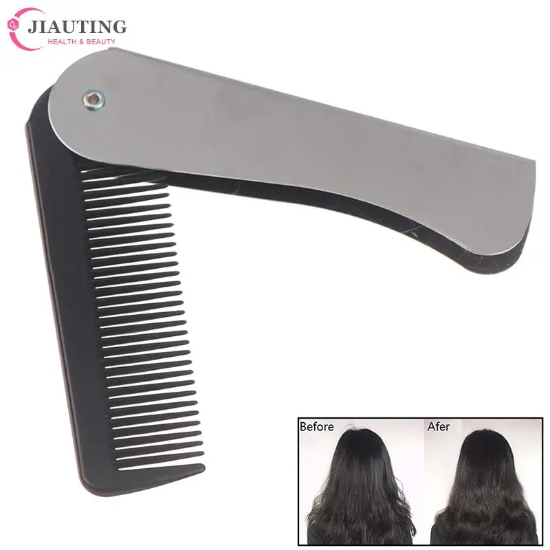 

Metal + Plastic Portable Travel Hair Comb Brush Foldable Massage Hair Comb Folding Hair Combs Hairdressing Tools For Men Women