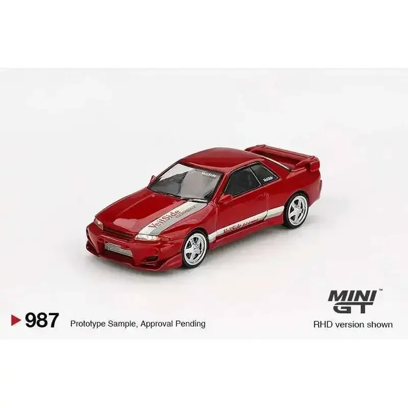 Minigt em estoque 987 1:64 nissan skyline gtr r32 véu de combate C-I gem vermelho diecast modelo de carro coleção brinquedos