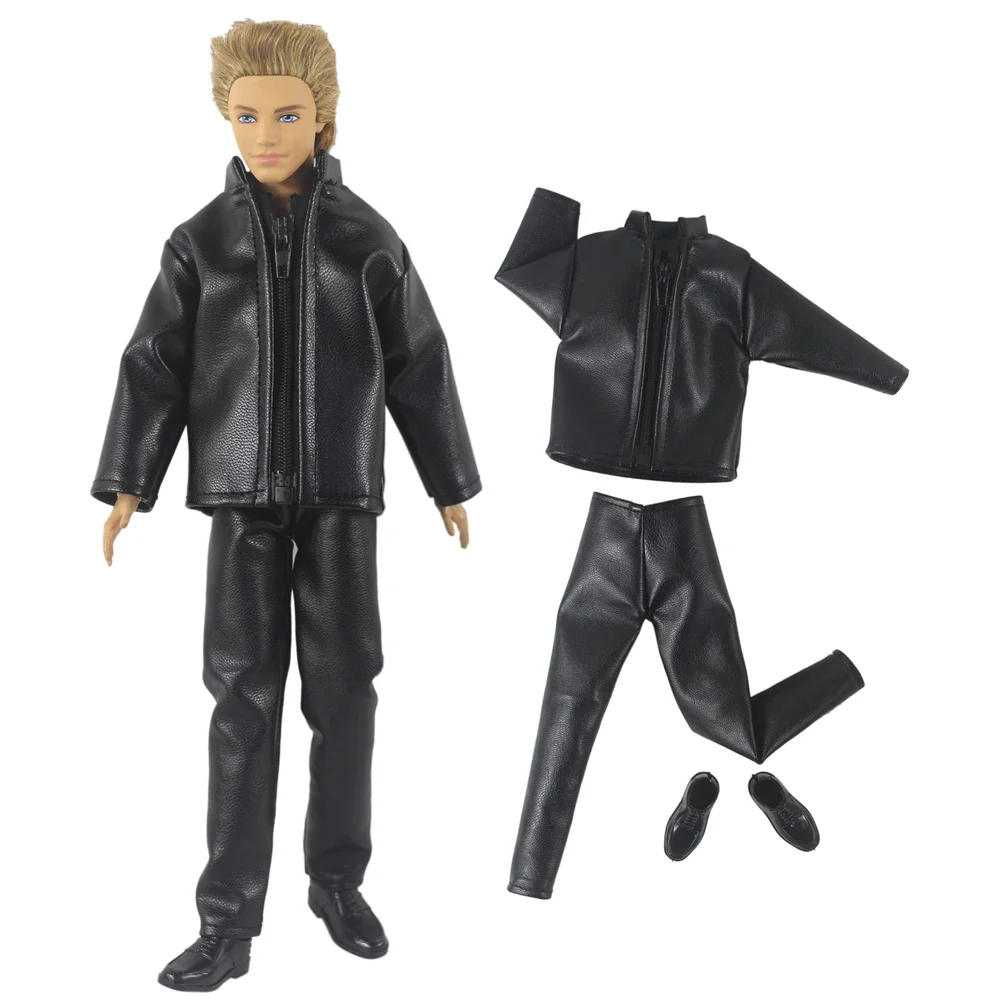 1 Set Doll Clothes Leather Clothing Outfit for 12 Inch Ken Doll Many Style for Choice 05