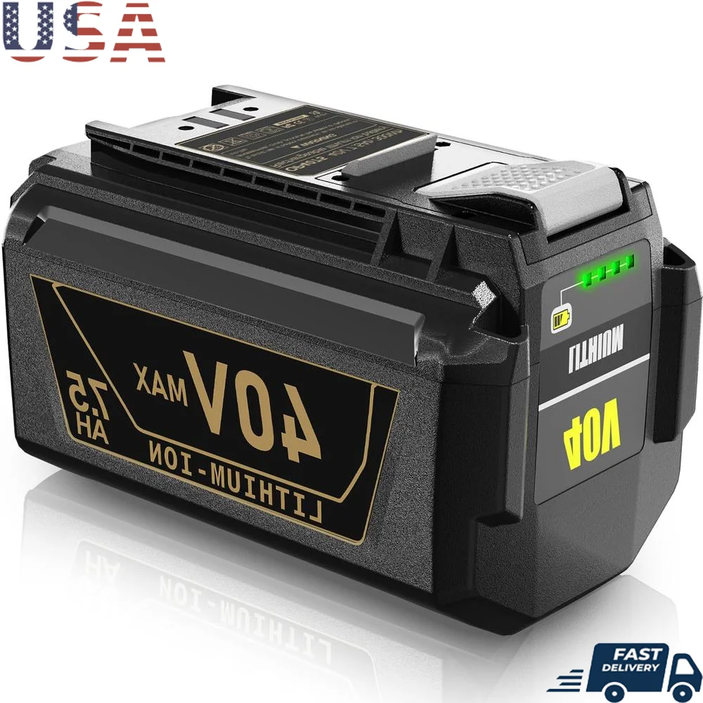 High Capacity 40V Replacement Battery Ryobi 40V Tools OP4075 OP4060 OP4015 OP4026 7.5Ah Li-ion Battery Compatible with Ryobi 40