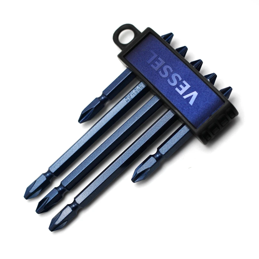 Vessel Double Ended Bit Premium Screwdriver Bit Set for Phillips Screws 5PCS Set, A145P-PBL