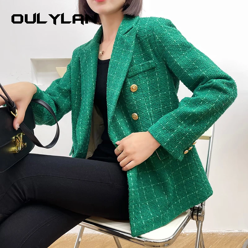 Casual Long Sleeve Suit Blazer Office Lady Spring Autumn Fashion Elegant Solid Outerwear Jacket For Women 2024 Female Coat