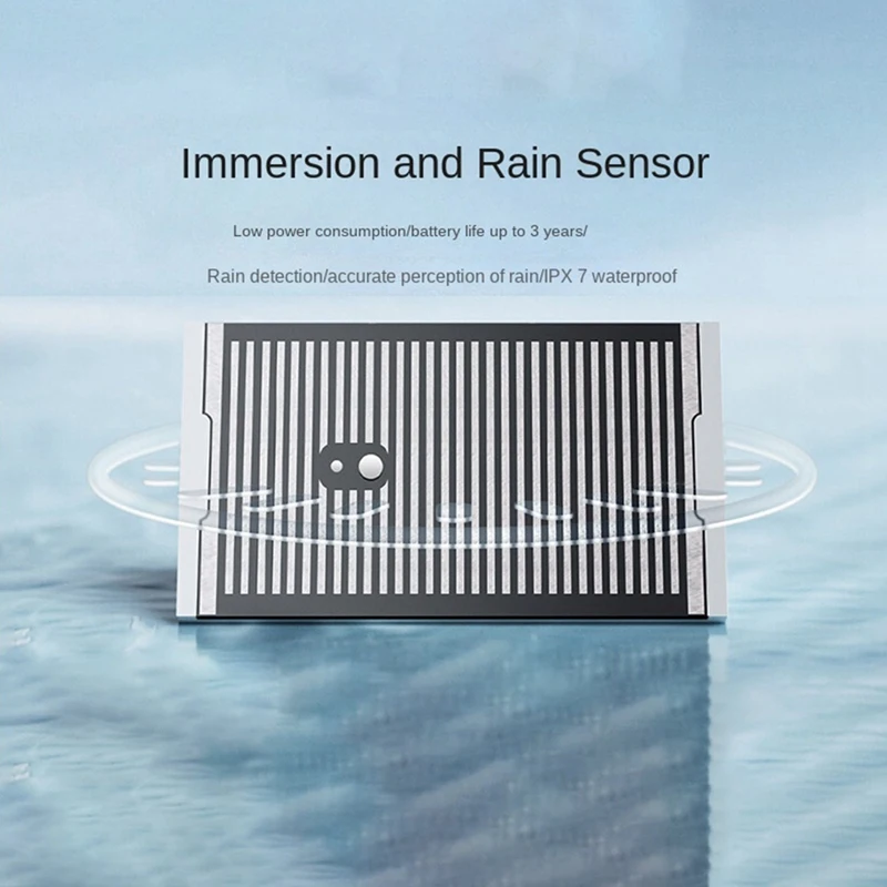 Water Leak Sensor Detector de Inundação e Chuva, IPX7 Impermeável, 3 Configurações de Sensibilidade, Home Security Works