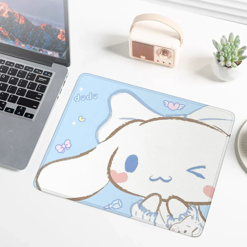 Small Leather Mouse Pad Gamer Cinnamoroll Gaming Laptop New Sanrio Mousepad Wireless Mouse for Computer Offices Accessories Mat