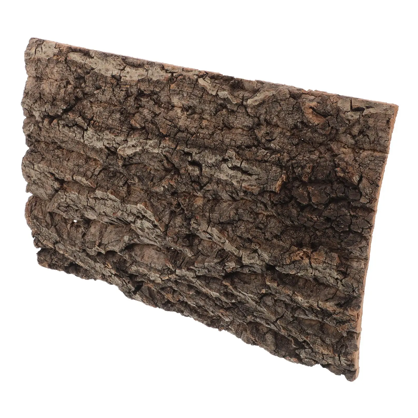 

Natural Tree Bark Decorative Board for Reptile Fish Tank Background Habitat Cover Accessories Cork Bark décor