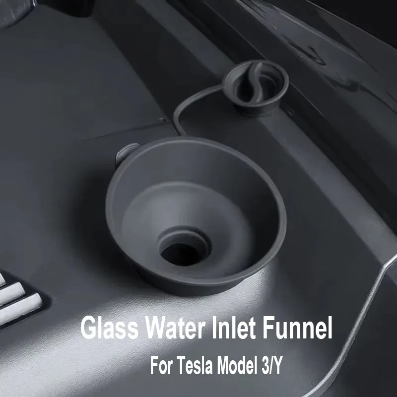 

Стеклянная защитная крышка на входе воды для Tesla Model 3Y, автомобильный рычаг стеклоочистителя, наполнитель воронки, силиконовая пылезащитная крышка