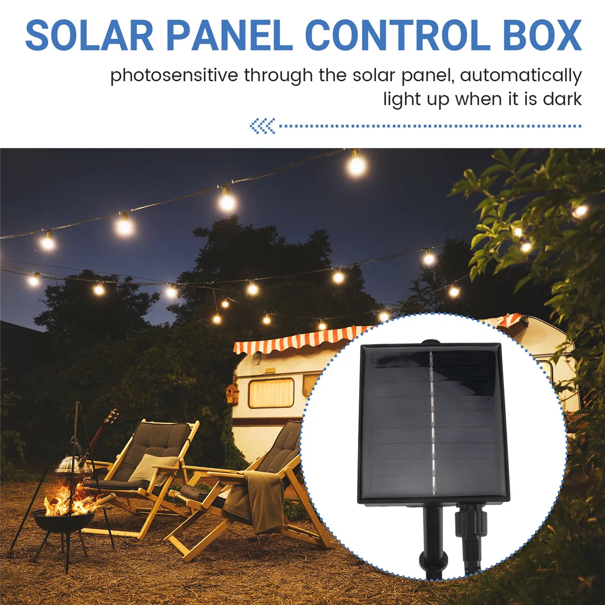 NEW 1200mAh Solar Panel Control Box Kits Lithium Battery Panel for 3.7V 24V LED String Strip Lamp DC Charging