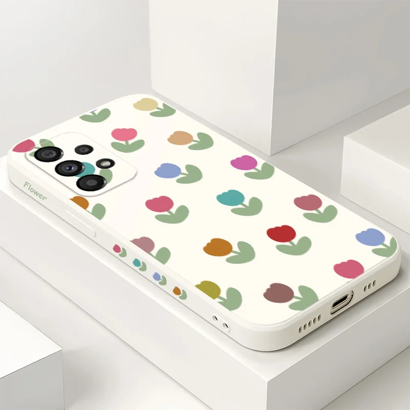 

Fragrant Tulip Case For Samsung Galaxy A73 A53 A33 A23 A13 A03 A72 A52 A52S A32 A22 A12 A02 A02S A71 A51 A31 A21S 4G 5G Cover