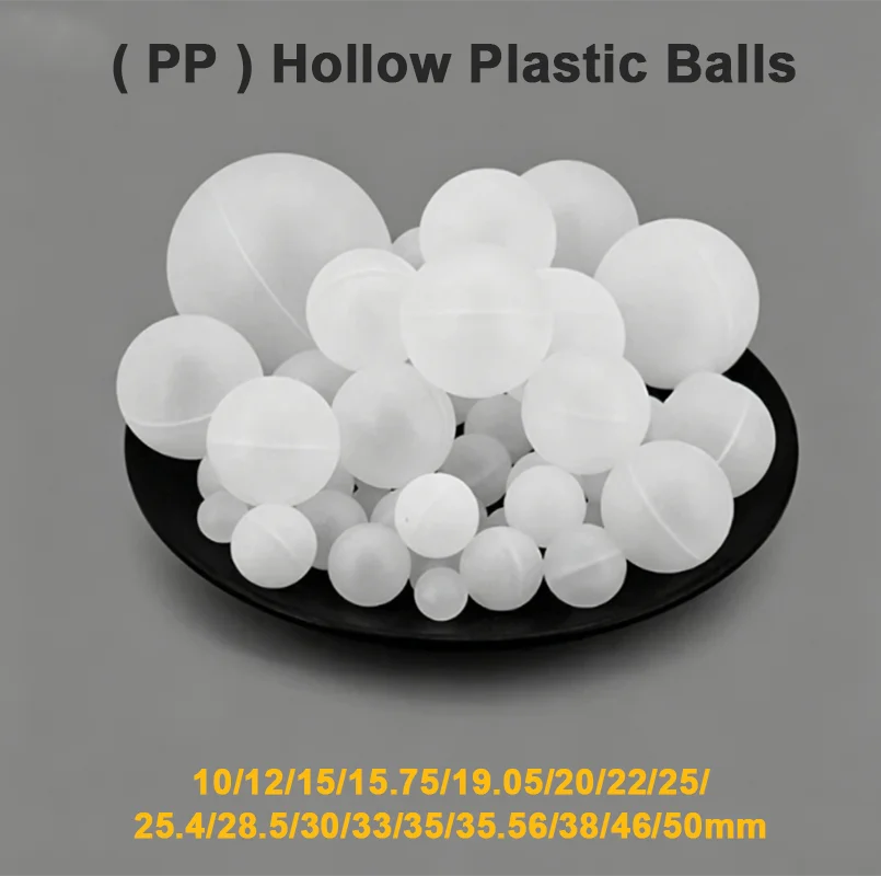 Hollow PP Balls Plastic Polypropylene Floating Bearings Ball Rolling Bead 10/12/15/15.75/19.05/20/22/25/25.4/28.5/30/33/35~50mm