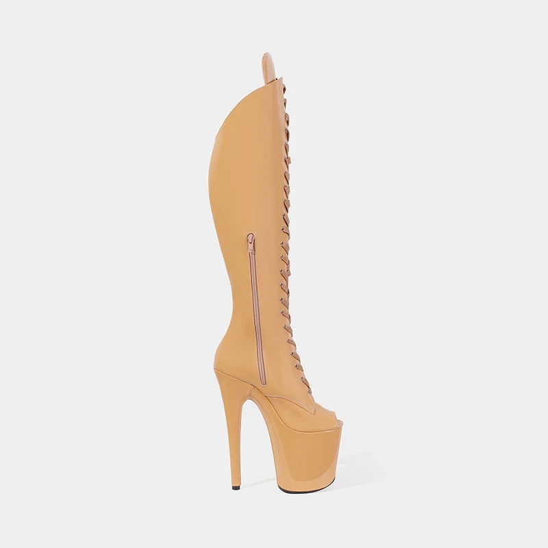 New sky-high boots pole dance shoes knee-high boots sexy model waterproof catwalk high heels women boots 5BX