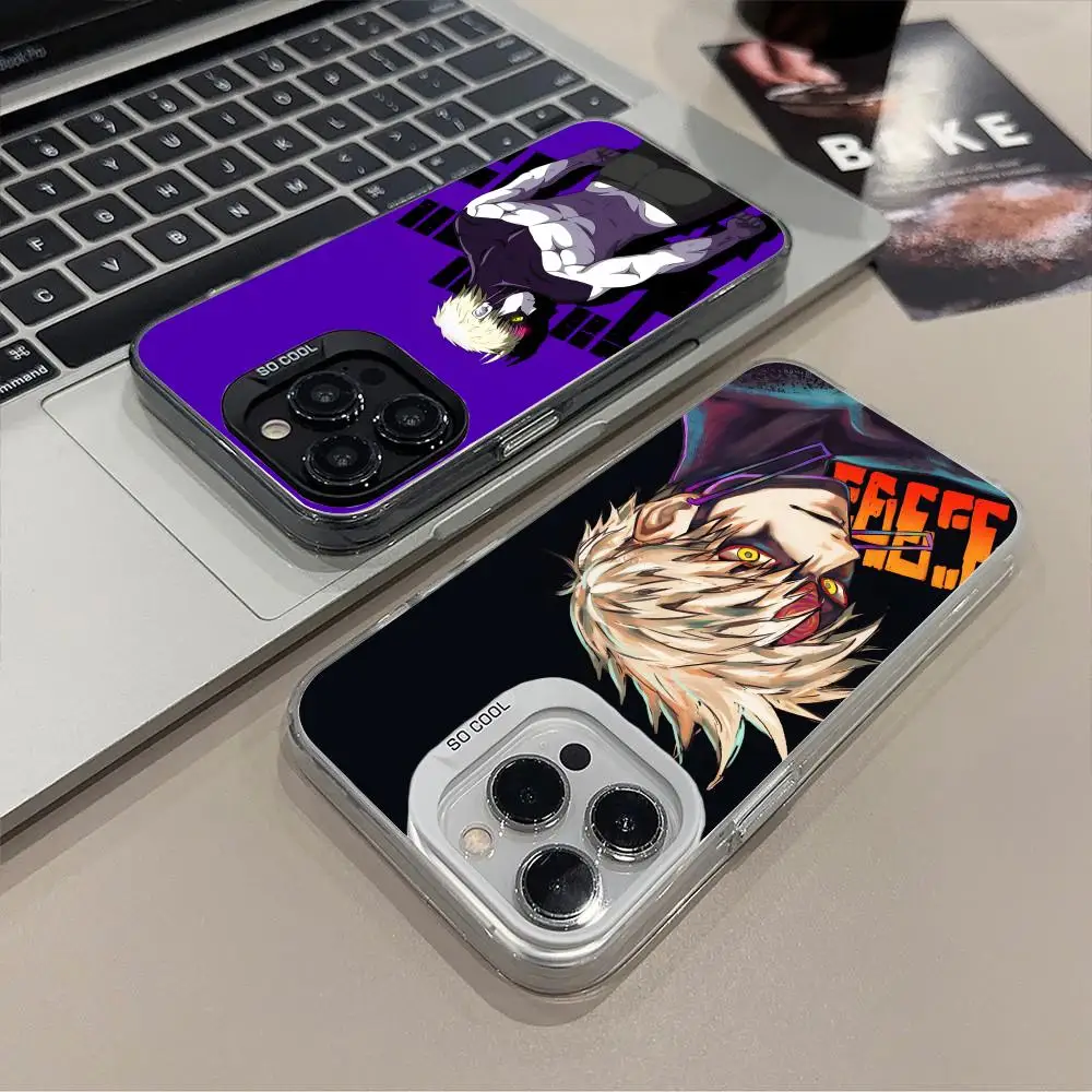 

Чехол для мобильного телефона Dandadan Jiji для iPhone 17, 16, 14, 13, 12, 11 X XR XS 8 7 Pro Max Plus, полупрозрачный цветной защитный чехол