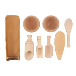 Sensory Bin Tools Toy Pre Teaching Safe Educational Wooden Bowls Scoop Toys for Transfer Work Fine Motor Learning