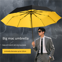 125CM triple fold double-layer super large umbrella surface plus vinyl sunscreen folding men's umbrella manufacturer