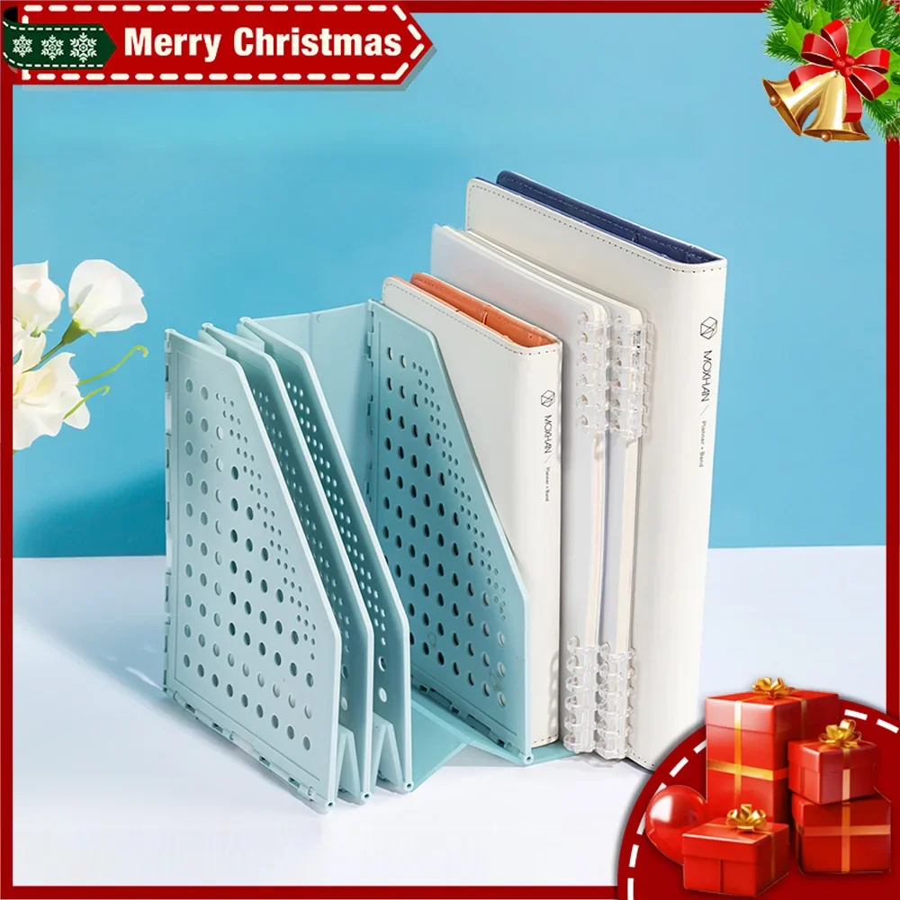 Deli 3/4 กริด Retractable ผู้ถือแฟ้มเดสก์ท็อป Bookends Desk Organizer แฟ้มนิตยสาร Organizer Creative DIY Book Organizer