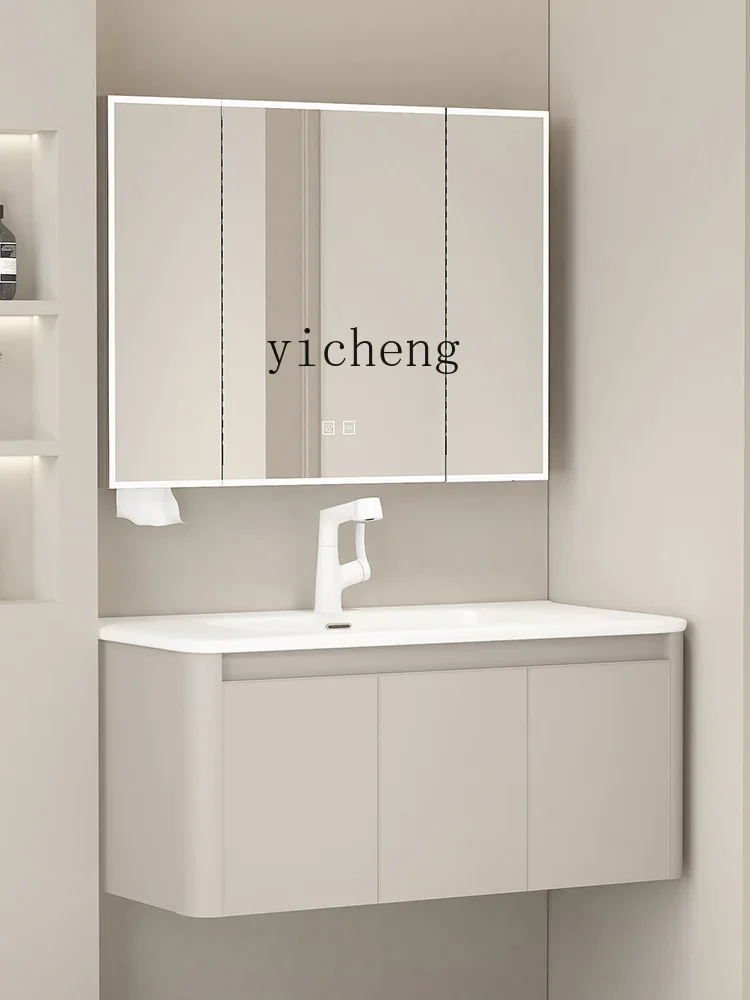 XL Bathroom Cabinet Wash Basin Cabinet Combination Integrated Ceramic Basin Washbasin Cabinet Washstand