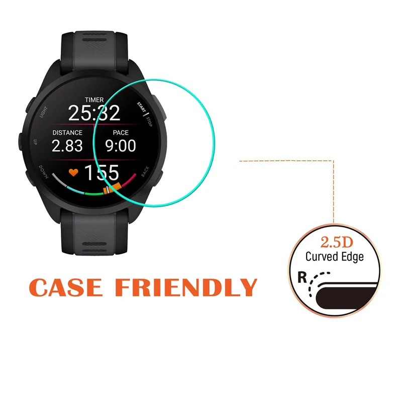 Gehärtetem Glas Für Garmin Forerunner 165 165 Musik HD Anti Scratch Screen Protector Für Garmin Forerunner 165 Schutz Film – Detail 6