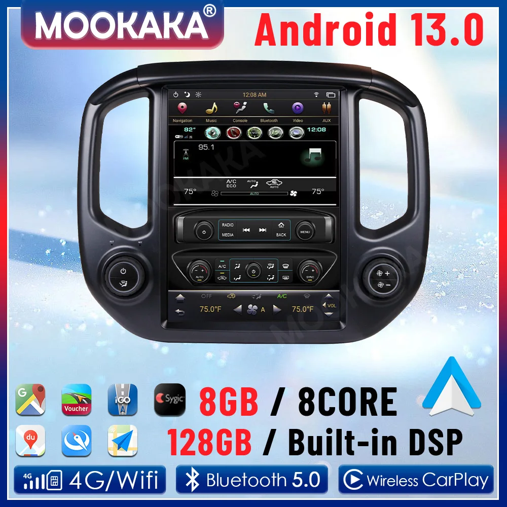 Android Car Radio For GMC Canyon Chevrolet Colorado 2015+ Navigation Auto Stereo Multimedia Player Recoder Head Unit DSP Carplay