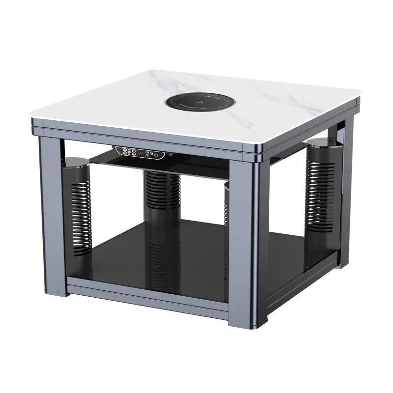 Household square four-sided fire heating clothes drying table, hot pot electromagnetic electric heating table