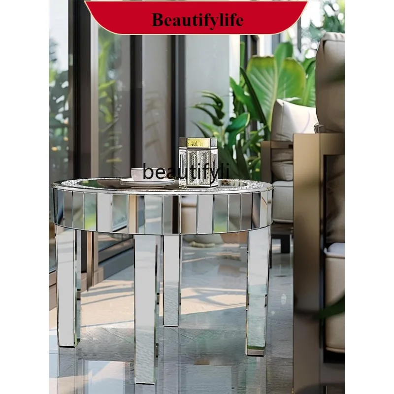 

G1218 New Round Coffee Table Creative Sofa Side Table Living Room Home Corner Table for Small and Large Apartments