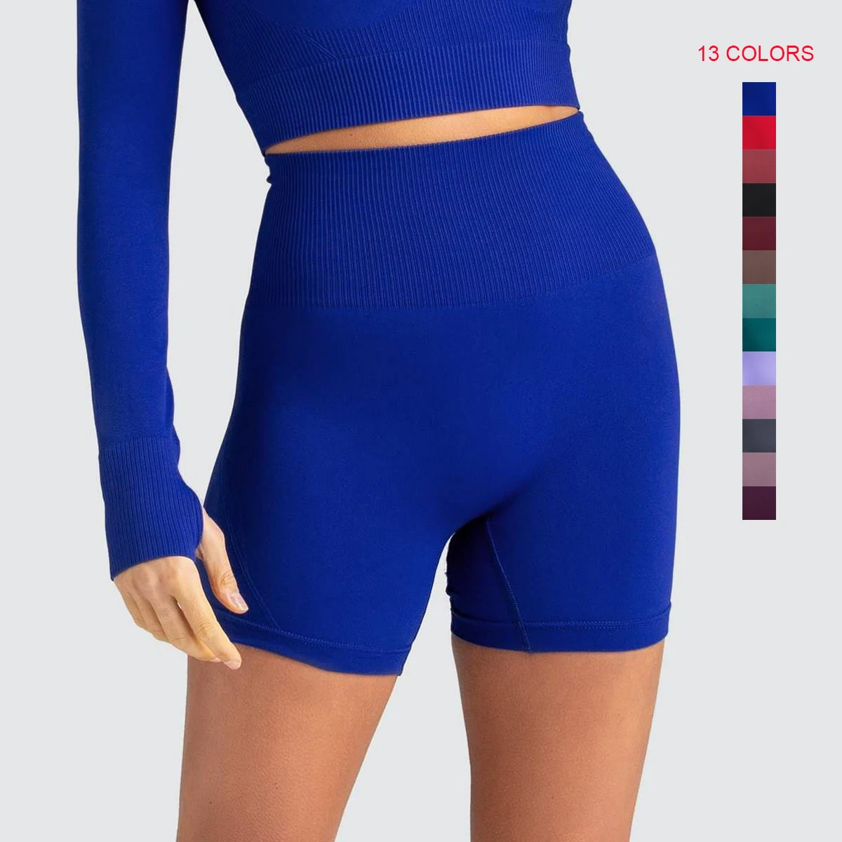 

Seamless Sports Shorts Solid Color Tight Shorts High Waist Elastic Hip Lift Yoga Shorts Quick-Drying Short Push Up Leggings