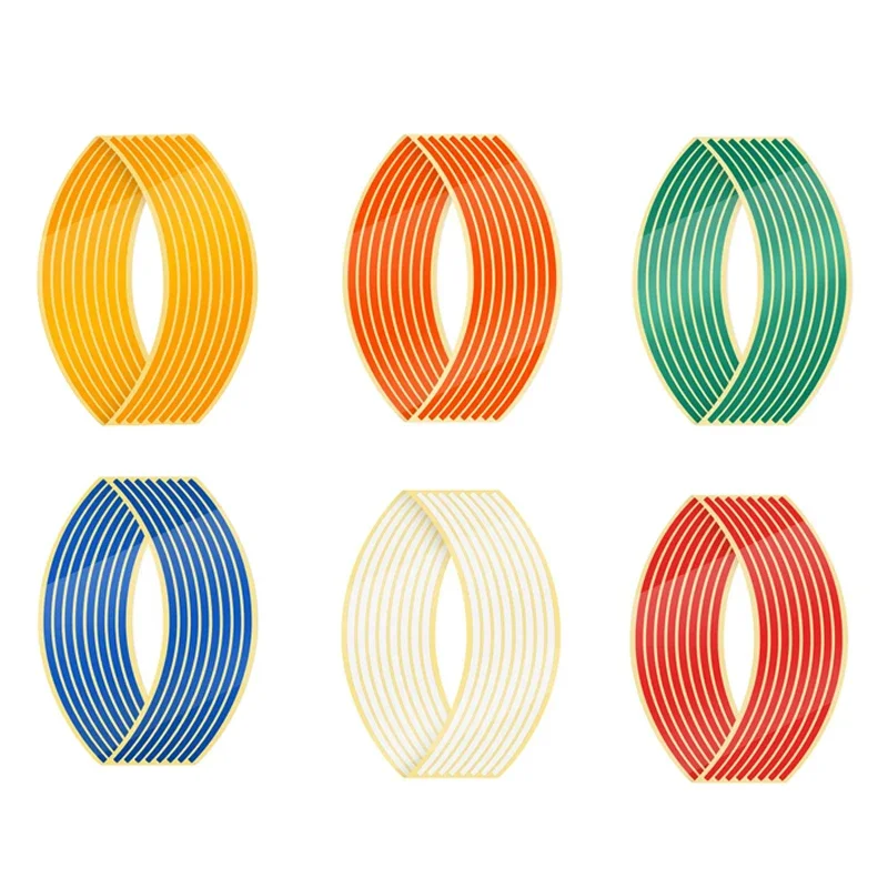 

1-6pcs Car Styling Strips Reflective Motocross Bike Motorcycle Wheel Stickers and Decals 17/18 Inch Reflective Rim Tape