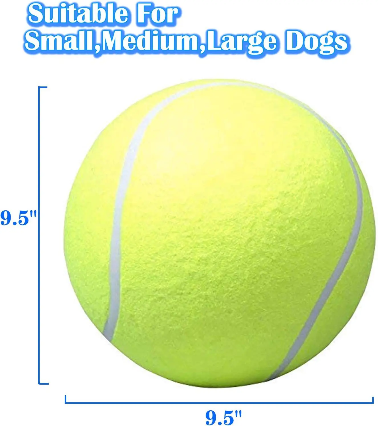 Brinquedo gigante do tênis ao ar livre para animais de estimação, cão Fun Sports, grande, sobre 24,1 cm, 9.5 Polegada