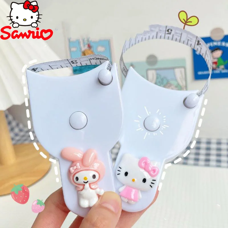 Kawaii Hello Kitty Soft Ruler Automatic Precision My Melody Kuromi Measurement Circumference Ruler Waist Arm Leg Cute