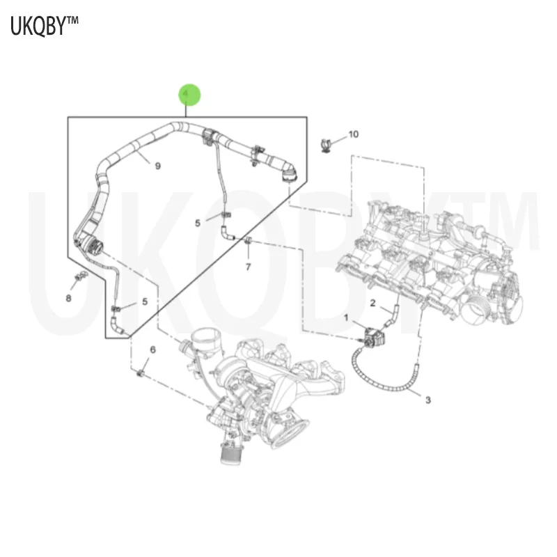 Suitable for 13 Bu ic k mo de ls 55568267 En co re 1.4T, crankcase ventilation pipe, turbo air pipe 25193343