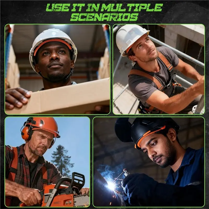Hard Hat Accessories 2 Set- Washable Sweatband With Top Pad And Padding 3-Layer Fabric Hardhats Hard Hat Liners-Y41A