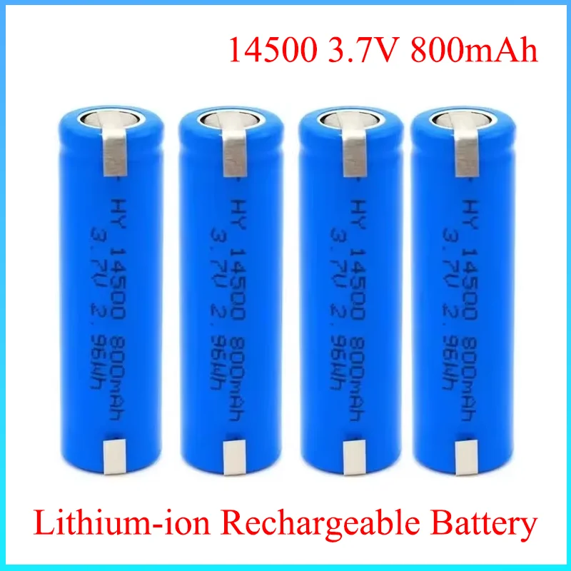 

14500 lithium battery 3.7V 800mAh suitable for JJRC C2 D828 remote control car battery toy accessories shaver + nickel sheet