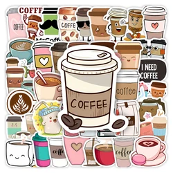 Fun Cartoon Coffee Stickers Drink DIY Kids Toys Gift Decorative Decal for Scrapbook Laptop Phone Luggage Bottles Waterproof