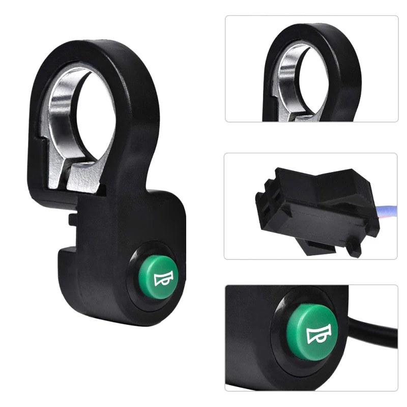 プラスチックバイクホーン信号スイッチボタン 22.5mm - スクーターとオートバイ用ユニバーサル