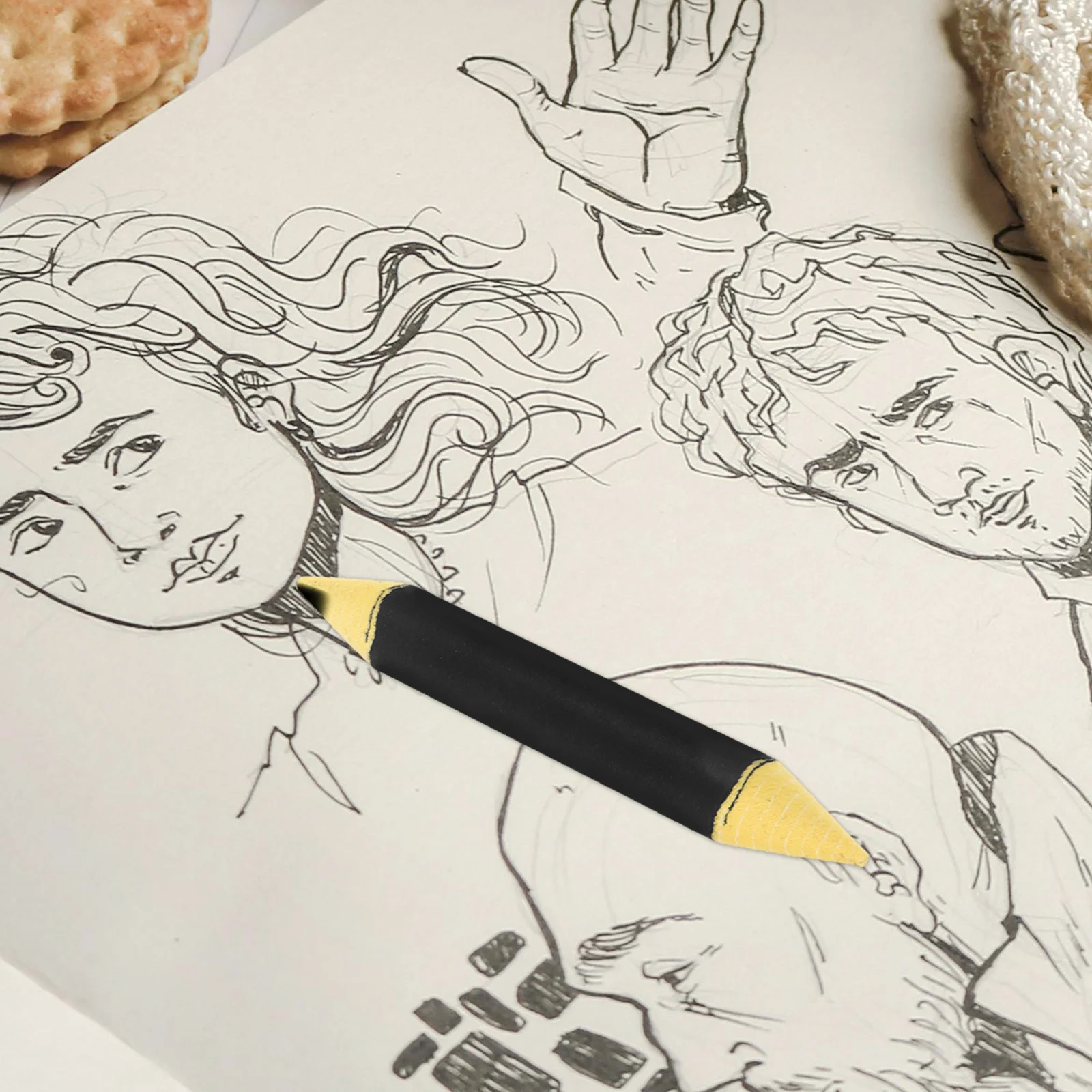 6 stuks schetswisser gereedschap mengstokken voor tekenpapier kunstblenders set lichtgewicht draagbare kunstenaar schetsen accessoires kit