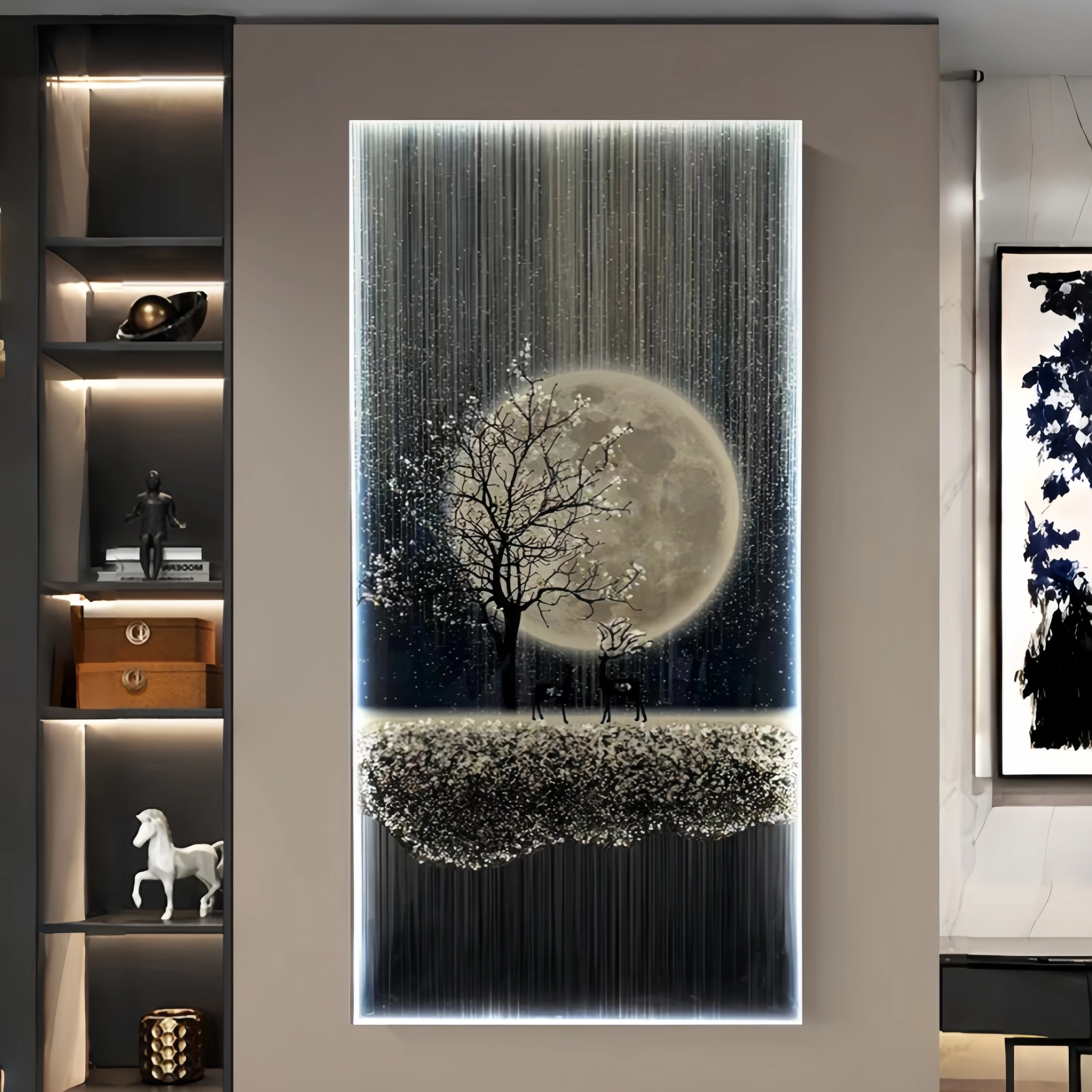 Modern LED Wall Lamp For Living Room Background Corridor Hotel Study Room Home Decorations Luster Hanging Painting Mural Light
