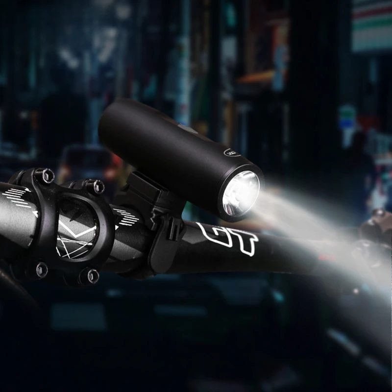 Luz frontal con batería de larga duración, recargable por USB, resistente al agua, disipación de calor de alta eficiencia, equipo de conducción nocturna para bicicleta