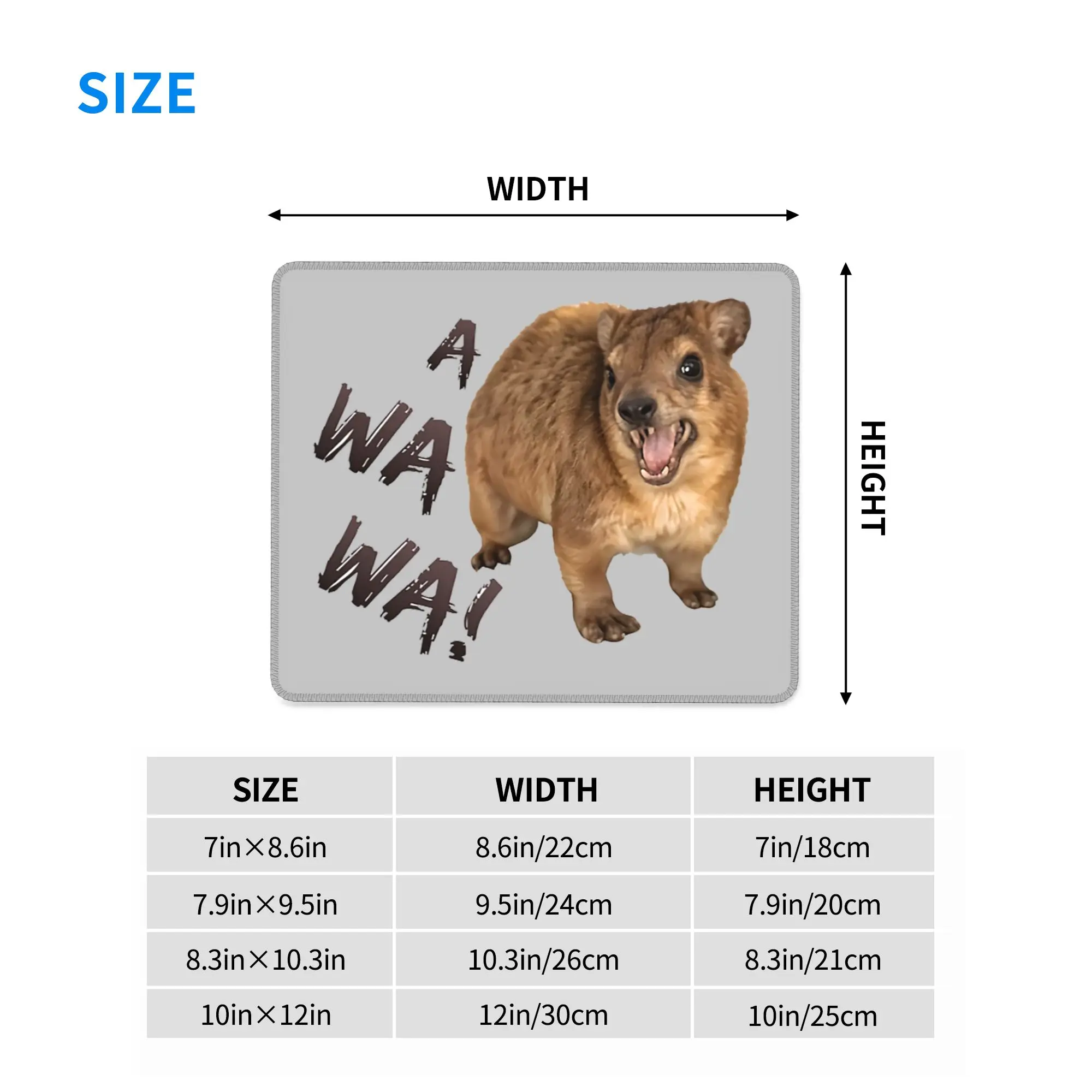 Awawa Angry Screaming Rock Hyrax Meme Mouse Pad Computer Keyboard Mouse Mat Gaming Laptop Desk Mat Office Accessories Table Mats