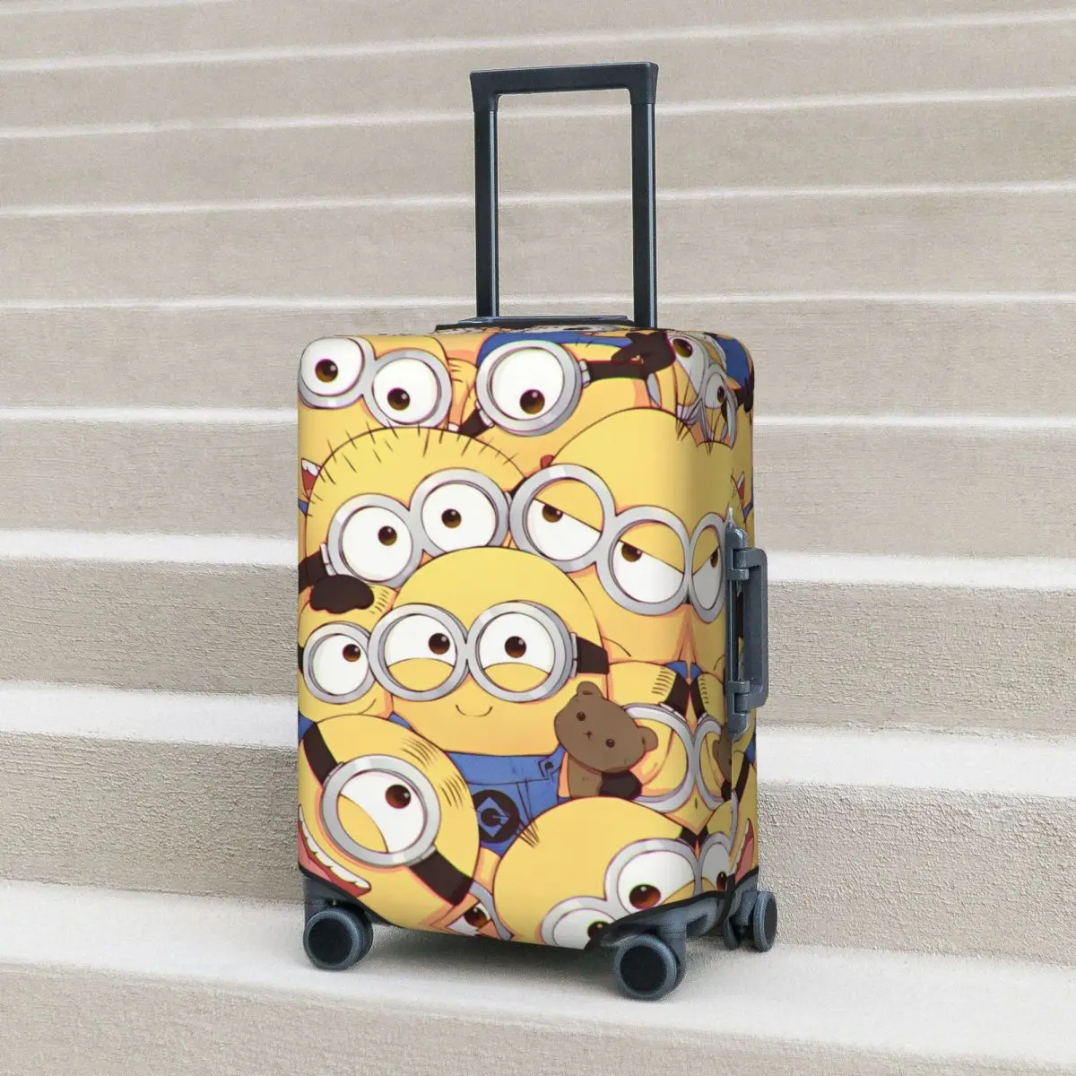 Minions The Rise Of Gru Cartoon Suitcase Cover Cruise Trip Holiday Fun Luggage Case Protector