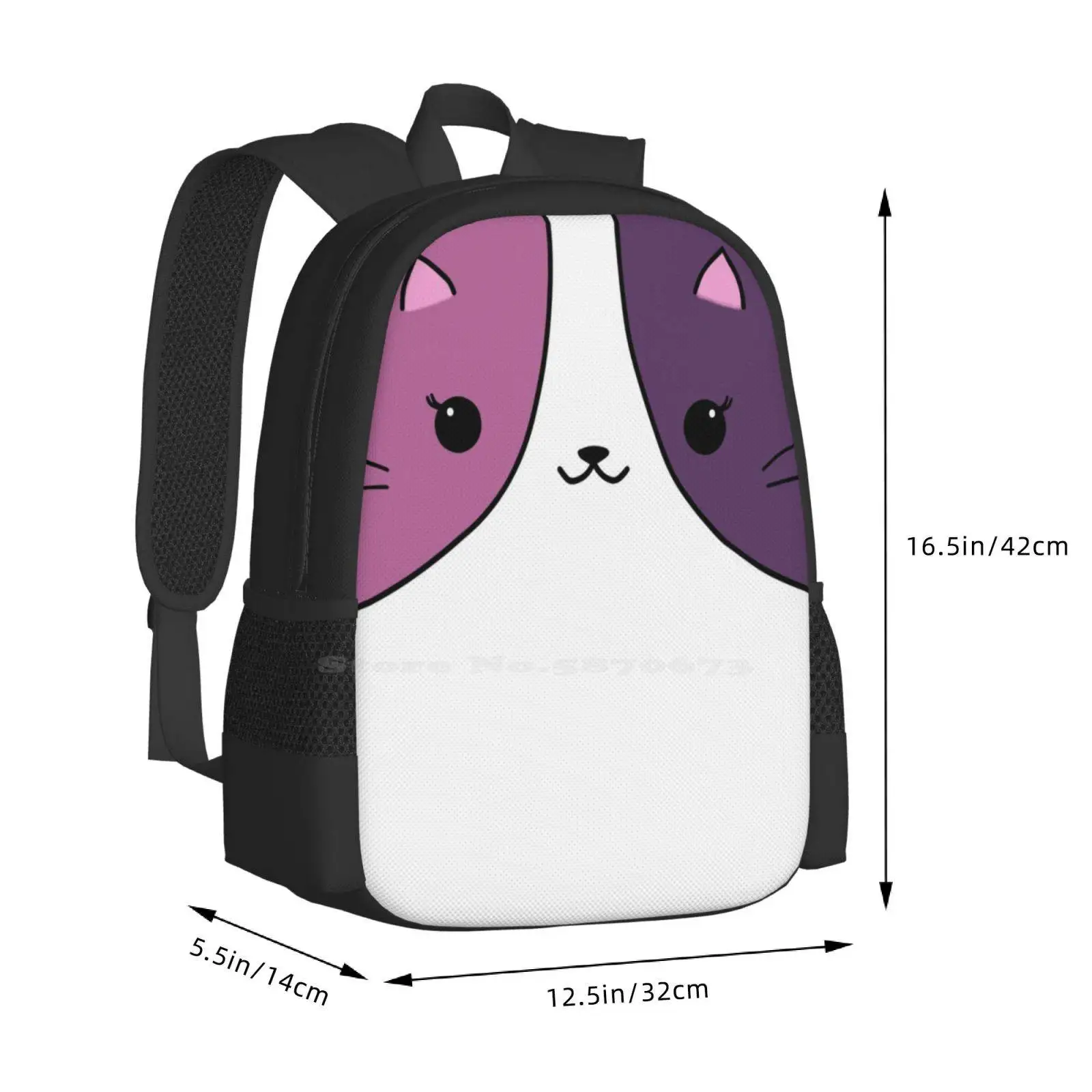 Aphmau Cat-mochila rosa y púrpura para estudiantes, bolsa de viaje para ordenador portátil, aphamau Cats, Aphmau Kitty, afmau Plushy Aphmau Pets