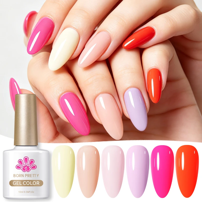BORN PRETTY 10ml Nail Gel Polish All Season Full Coverage Semi Permanent Soak off UV LED Nail Gel Varnish Salon DIY Home Design