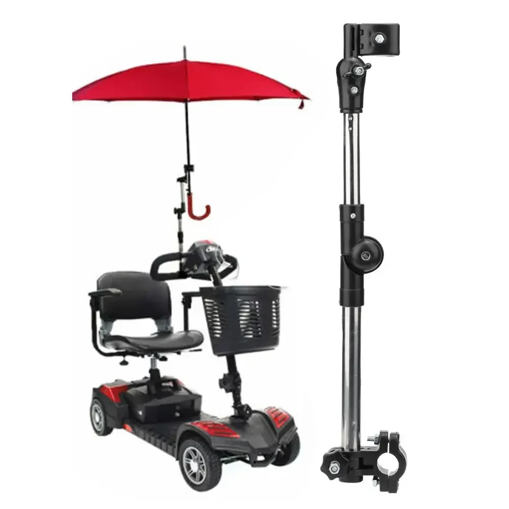 Retractable Foldable Multifunctional Elderly Wheelchair Baby Stroller Umbrella Handle Accessories Holder Support Frame Connector view 4