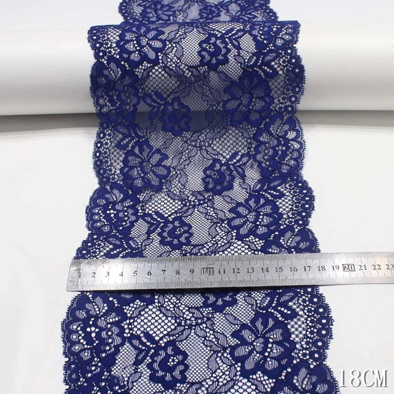 1meter Lace Trim Green Blue Elastic Clothing Accessories Dress Sewing Applique Costume Lace Fabric