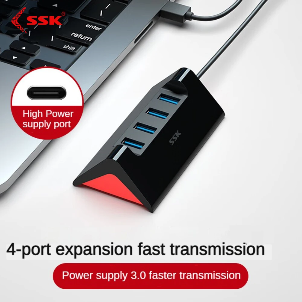 SSK USB 3.0 Docking Station Hub USB 3.0/2.0 Splitter Adapter Multi Ports for PC Tablet Laptop Mouse Accessory TF SD Card Reader