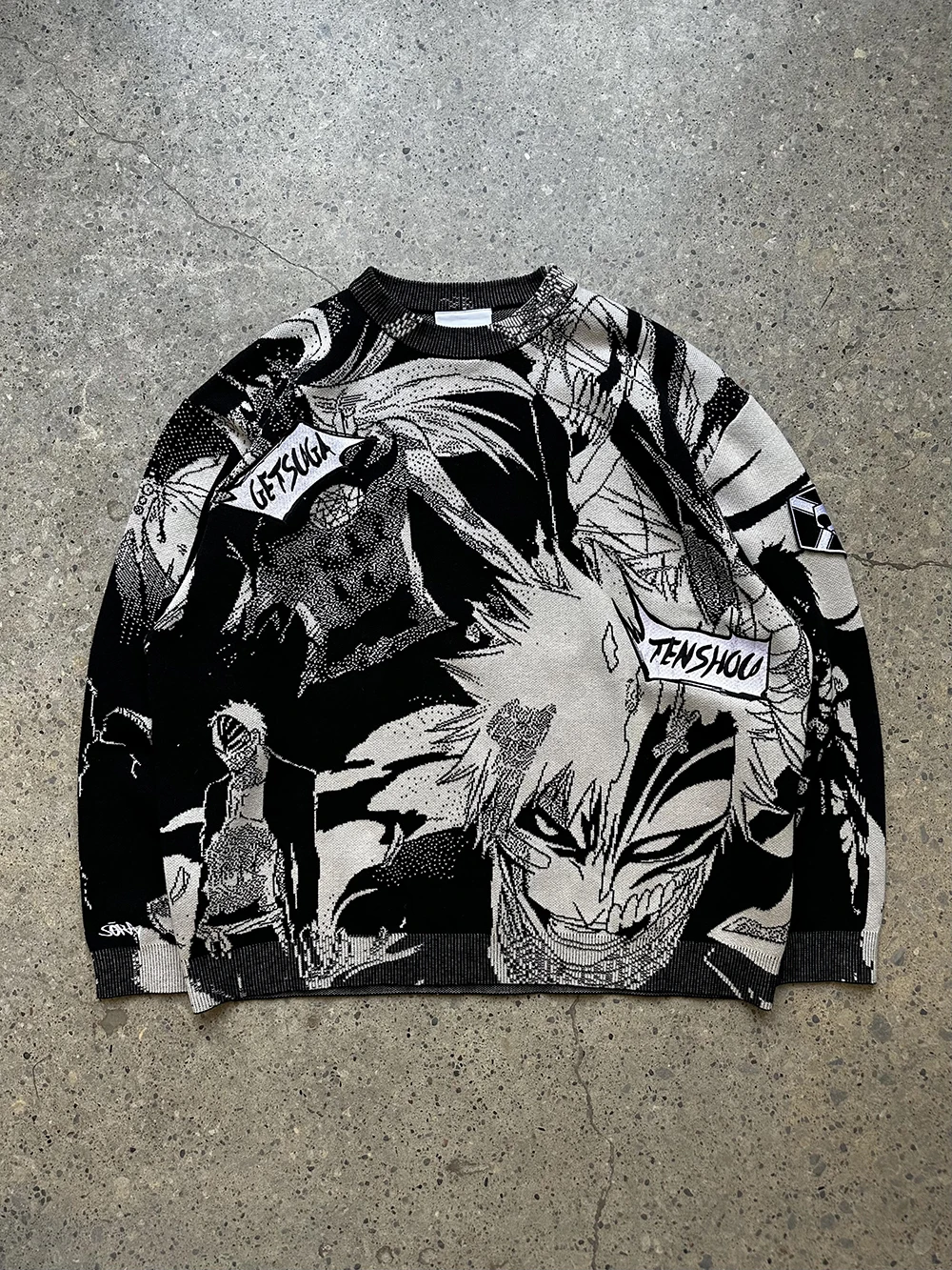 

Y2K Women's Hip Hop Street Harajuku Sweater Retro Japanese Anime Girls Knitted Pullover Sweater Women's Clothes