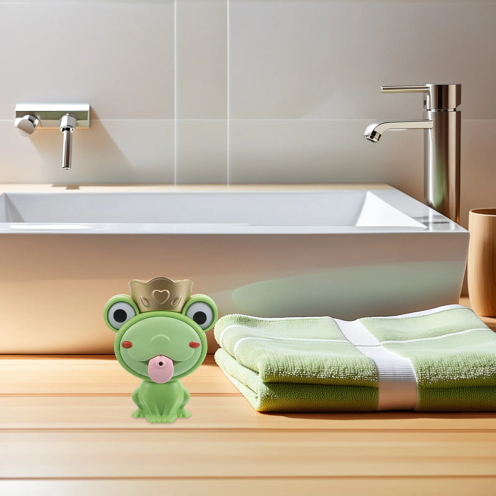 Ventosa per vasca da bagno a forma di rana Sprinkler Vasca da bagno per bambini Spruzzo d'acqua Divertimento per il tempo del bagno del bambino Forniture Giocattoli per il bagnetto del bambino