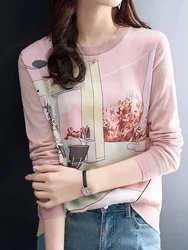 New elegant Knit bottoming shirts Sweater Tees Spring Summer Casual pullovers sweater Basic shirts knitted Tops