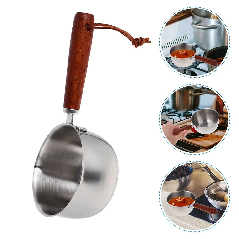 

2pcs Stainless Steel Small Sauce Pot Kitchen Boil Butter Melt Pan Stovetop Mini Milk Boiler Energy Efficient Safe Lightweight