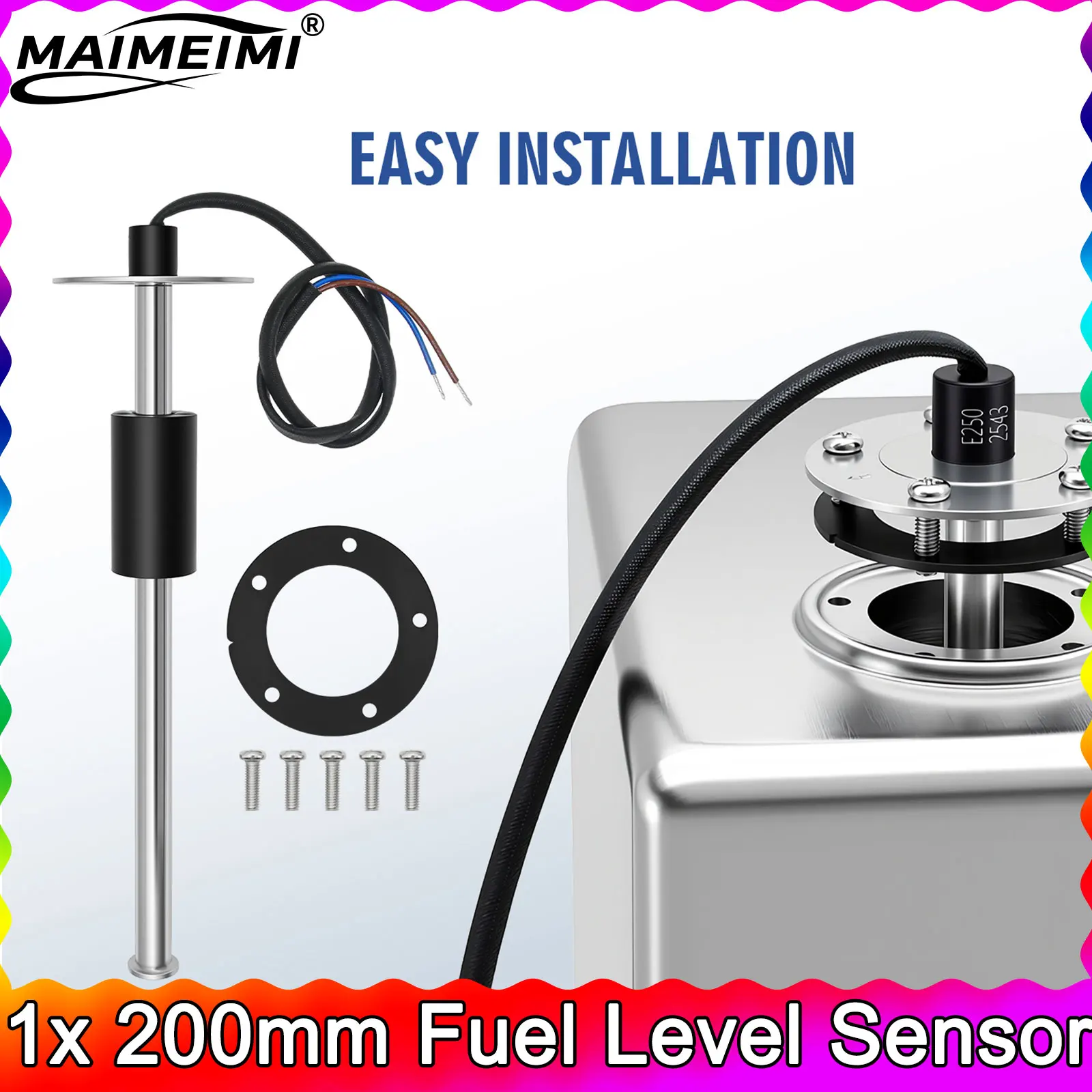 

Датчик уровня жидкости 200 мм, 0-190 Ом, для воды, топлива, масла, для морских судов, яхт, автомобилей, 1 шт.