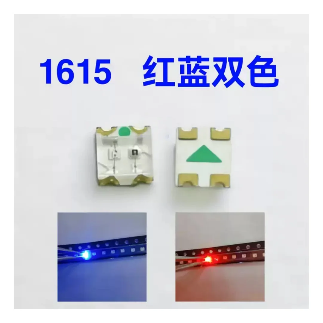 1000-個-led1615-赤と青の-2-色-0603-ゴールドボードハイライト赤と青のパッチインジケーターライト発光ダイオード