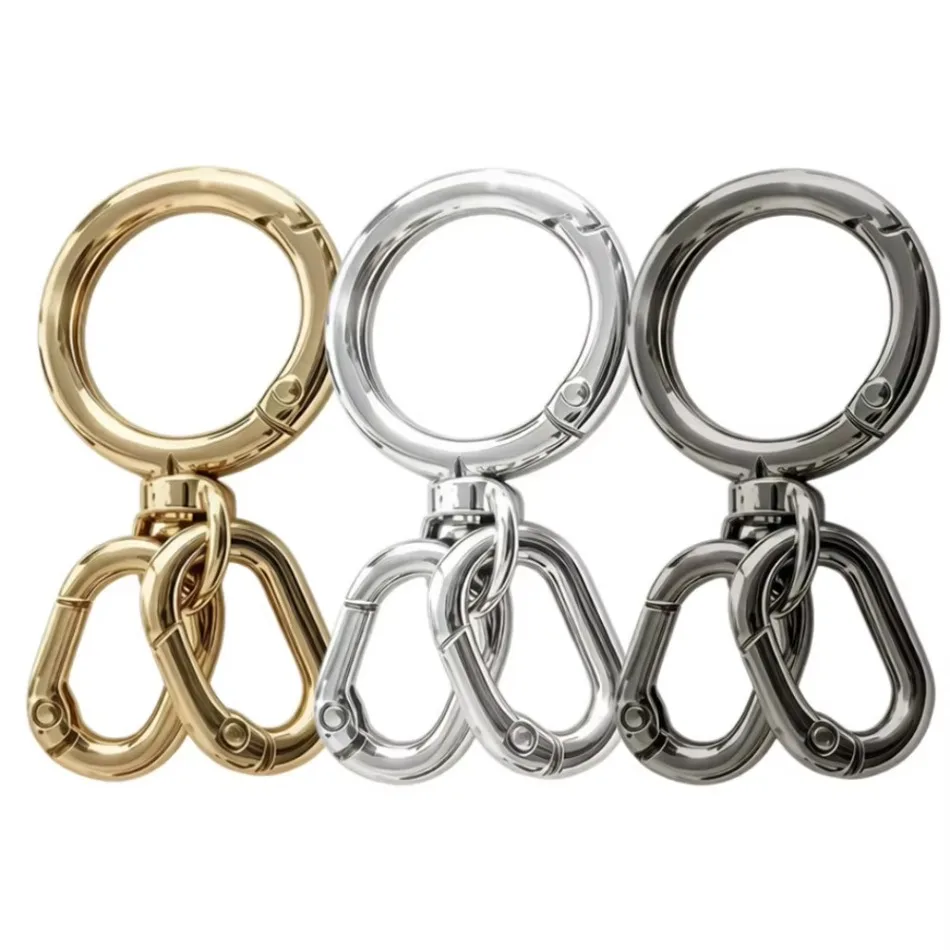 2/10/30/50Pcs Swivel Clasp Clip Metal Lobster Claw Clasps Swivel Clasp with Key Rings for Keychain Making DIY Crafts accessories
